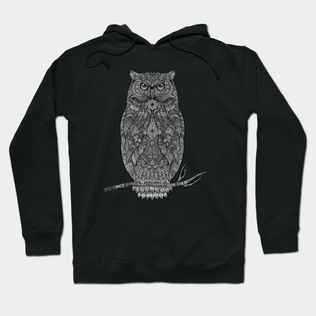 Mandala Moon Owl Hoodie by MellowGroove